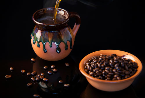 Spiced Coffee with coffee beans