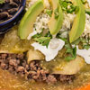 Green Enchiladas with Ground Beef