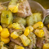 Pork with Zucchini and Corn in Green Salsa
