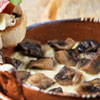 Queso Fundido con Champiñones
