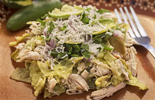 Green Chilaquiles with Chicken