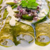 Green Enchiladas with Cottage Cheese