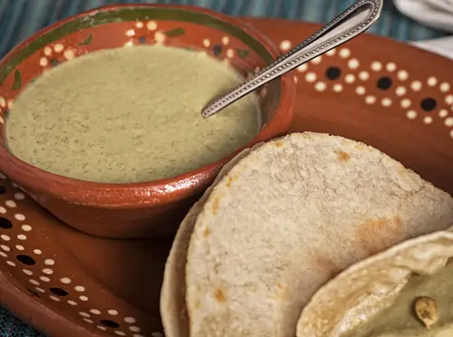 Green Pipian served in some quesadillas