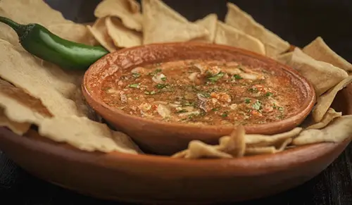 Tomato and Serrano Pepper Salsa served with tortilla chips